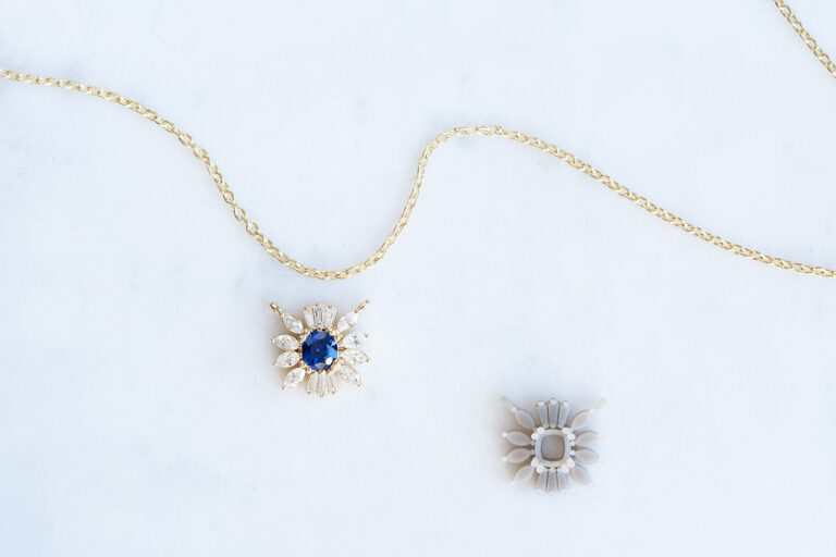 Project Spotlight: Diamond Sapphire Pendant